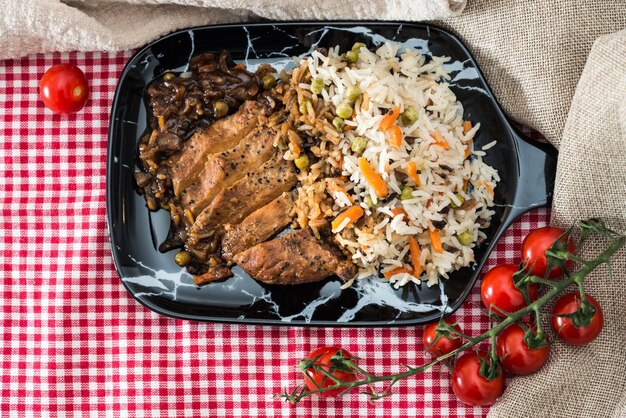 Photo close-up of food on table