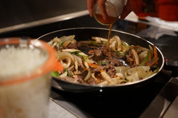 Close-up of food on table