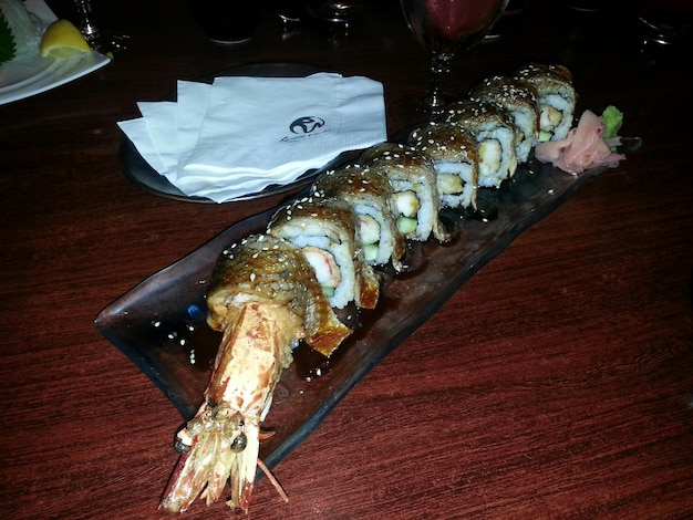 Photo close-up of food on table