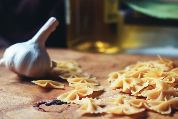 Foto prossimo piano del cibo sulla tavola