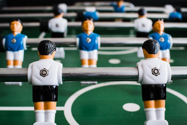 Close-up of foosball