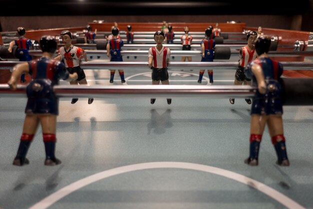 Close-up of foosball