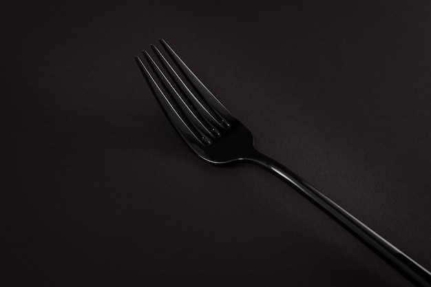 close-up of fork on table