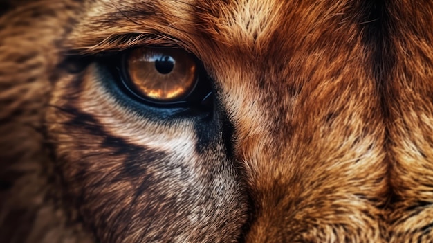 close-up foto leeuw gezicht en ogen achtergrond