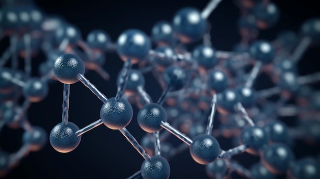 close-up foto'swetenschappelijke moleculaire chemischegeneratieve AI