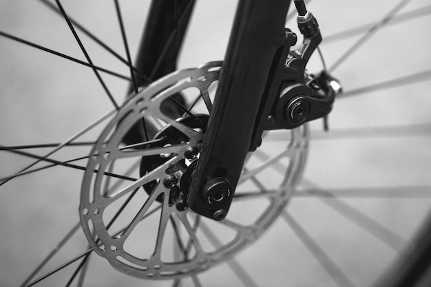 Close-up foto van een fietswiel Vervoer