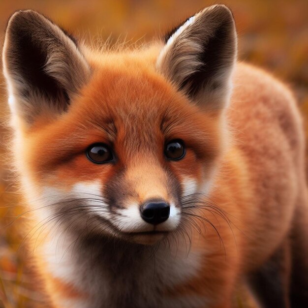 Close-up foto van een schattige rode vos in de natuur