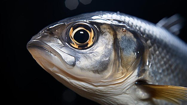 Foto close-up foto van een x-ray tetra die in welke richting dan ook kijkt