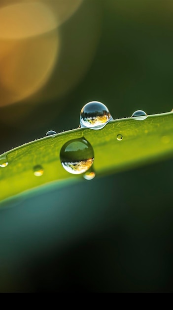 Close-up foto van waterdruppels op bladeren