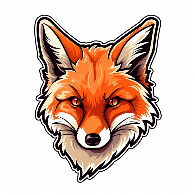 a close up of a foxs head with a white background generative ai