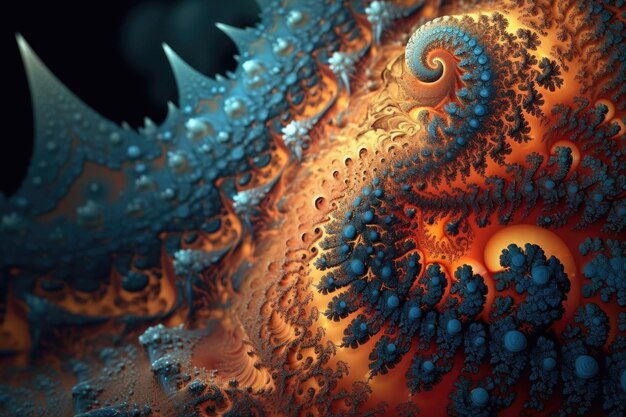 a close up of a fractal