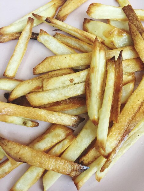 Foto prossimo piano delle patatine fritte