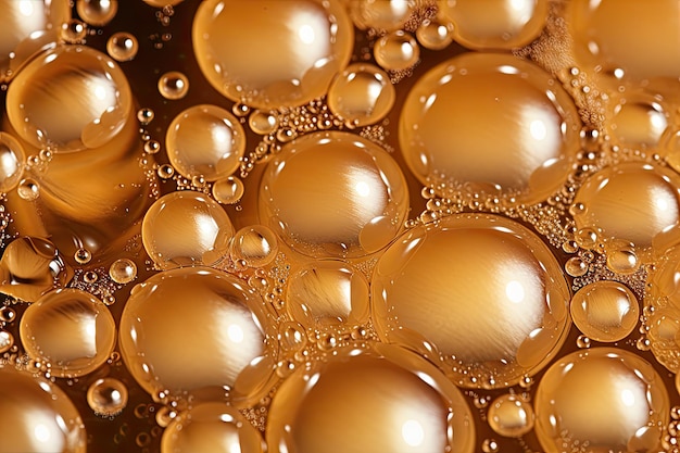 Close up of fresh beer with water pearls