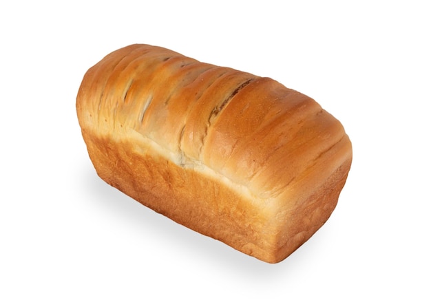 Close up of fresh bread on a white background