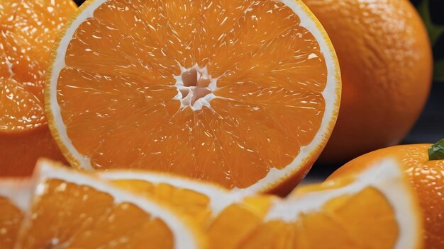 Close up of fresh orange fruit