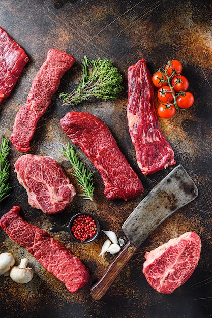 Close-up of fresh raw beef meat