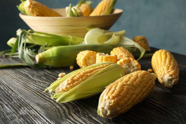 Close up on fresh raw corn