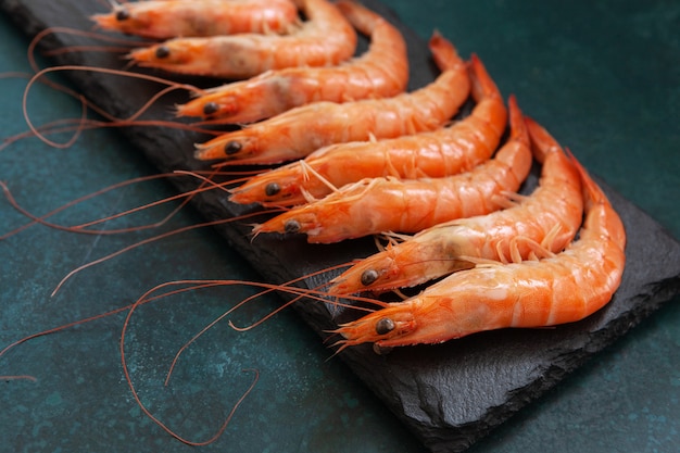 Close up of Fresh shrimps 