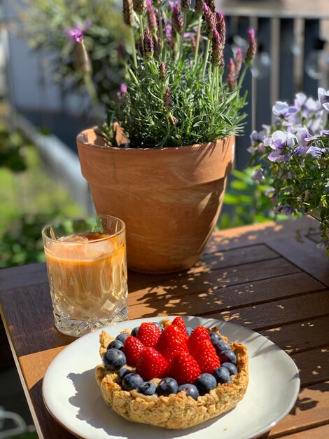 Close-up of fresh strawberries on table