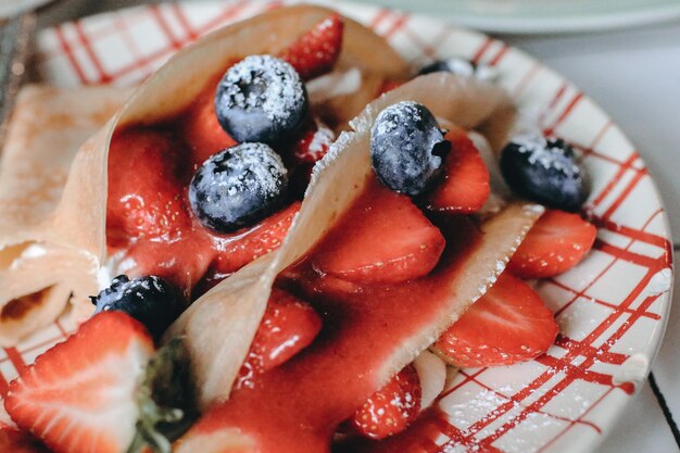 Foto prossimo piano di fragole fresche