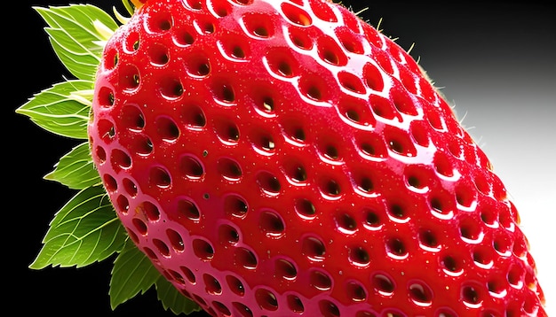 close up fresh strawberries