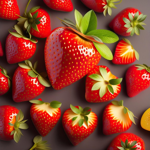 Close up of fresh strawberry isolated on white background