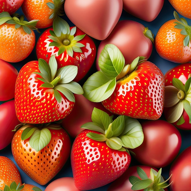 Close up of fresh strawberry isolated on white background