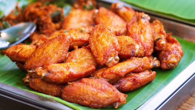 Close up of Fried chicken wings