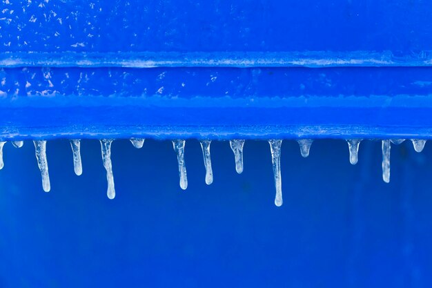 Close-up of frozen water