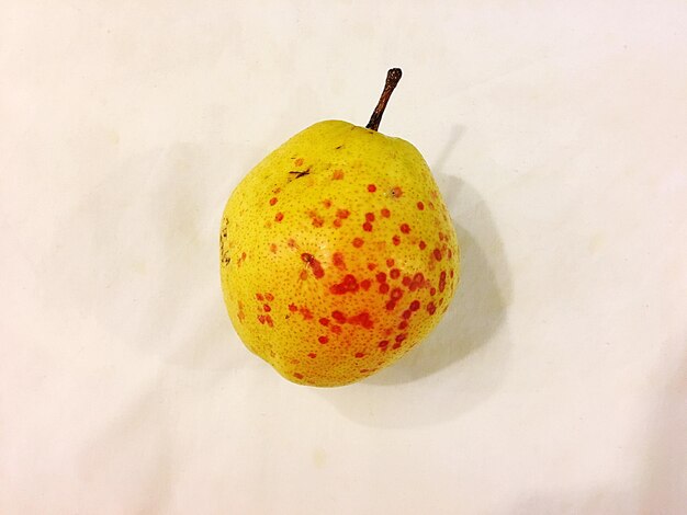 Close-up of fruit against white background