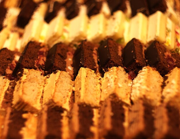 Close up of a fruit cakes