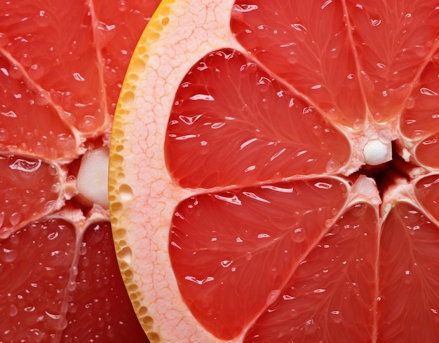 A close up of a fruit slice