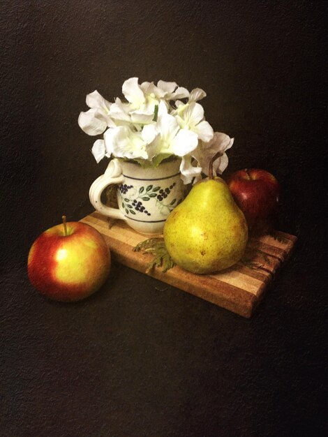 Close-up of fruit over white background