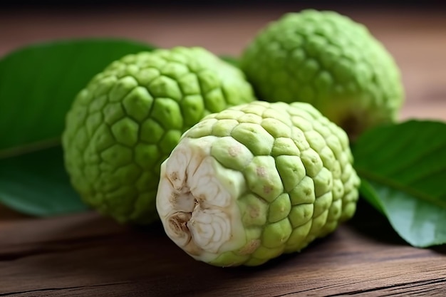 Foto un primo piano di un frutto con sopra la parola crema pasticcera