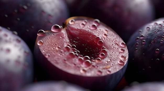 Photo a close up of a fruit