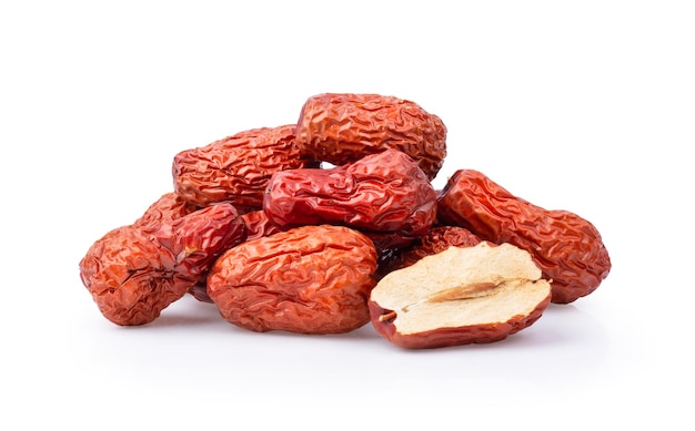 close-up of fruits against white background