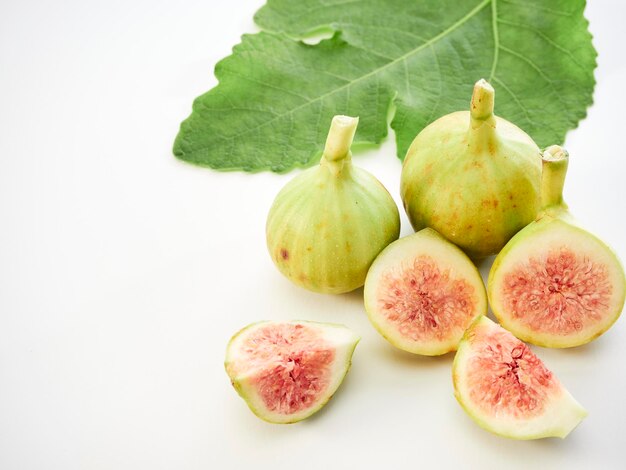 Close-up of fruits against white background