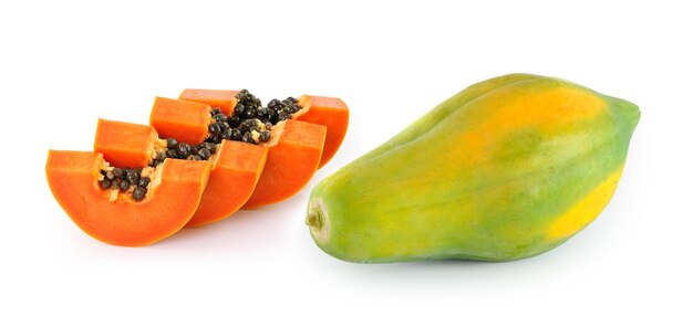 Photo close-up of fruits against white background