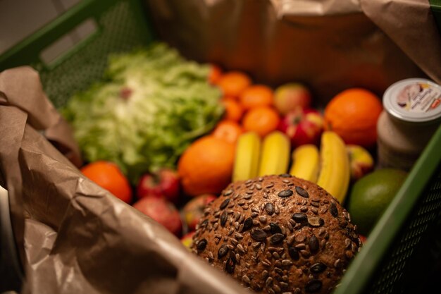 Close-up of fruits in basket