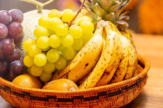 Close-up of fruits in basket