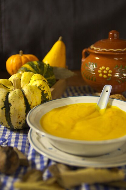 Close-up of fruits in bowl on table