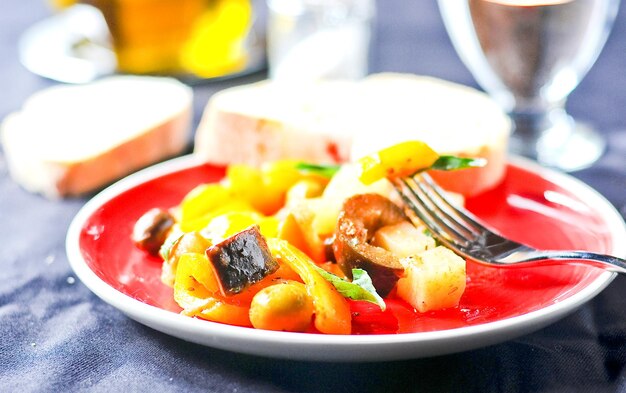 Close-up of fruits in bowl on table