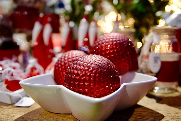 Close-up of fruits in bowl on table