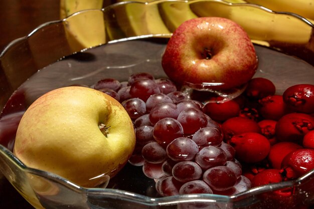 Photo close-up of fruits in bowl