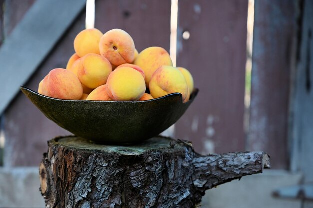 Photo close-up of fruits in bowl