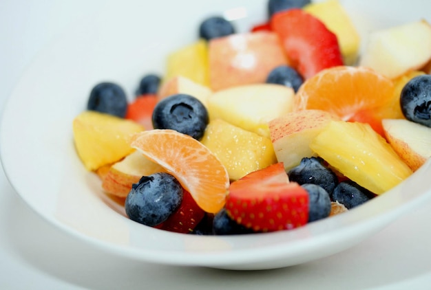 Close-up of fruits in plate