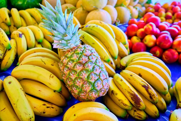 Close-up of fruits for sale at market stall