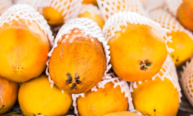 Close-up of fruits for sale at market stall