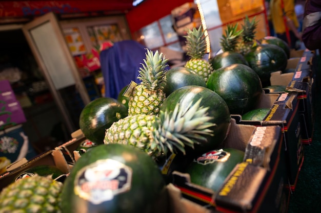 Close-up of fruits for sale in market