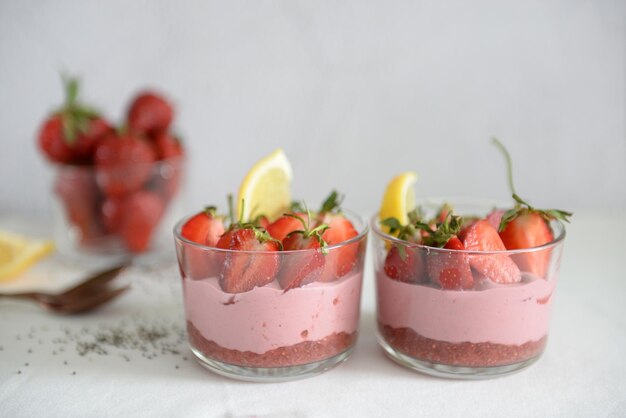 Photo close-up of fruits served on table